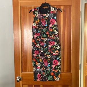 Nicole Miller Collection Ruched Floral Dress Size 6